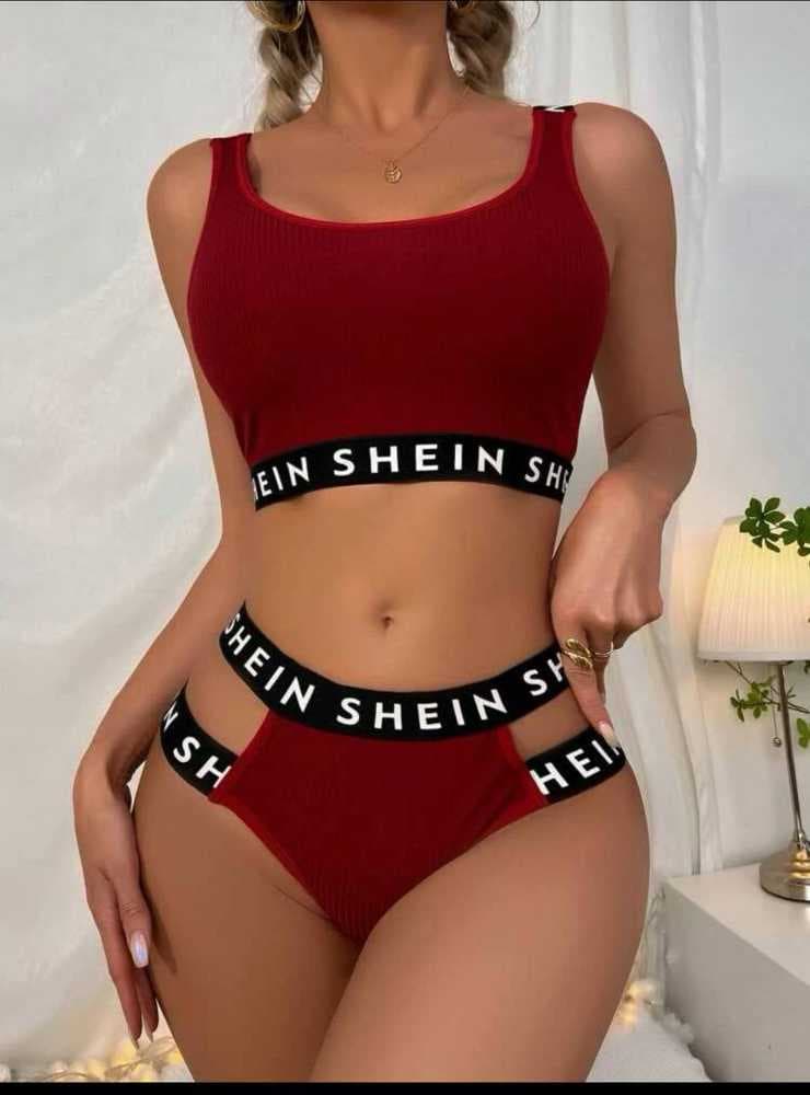 طقم لانجري شي ان عنابي 